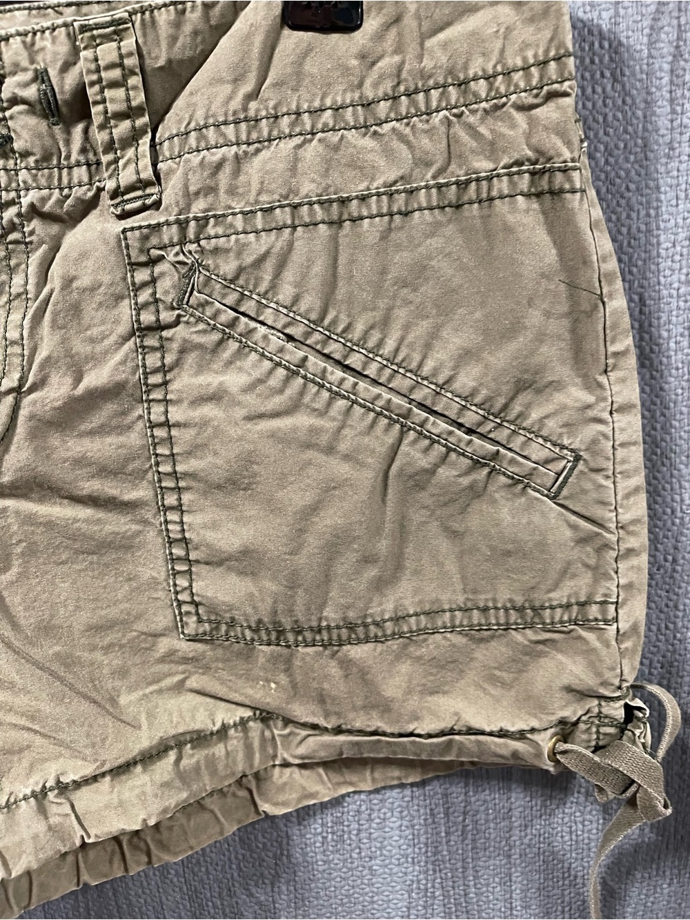 women’s Casual Cargo Shorts - Olive - Picture 2 of 4